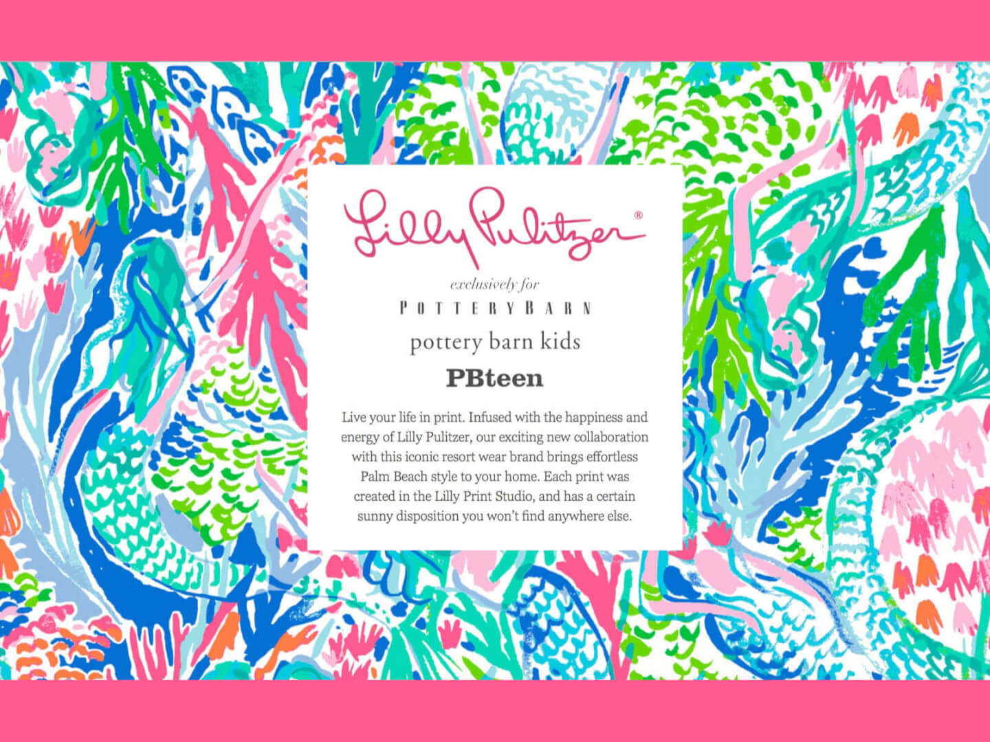 Lilly Pulitzer for Pottery Barn